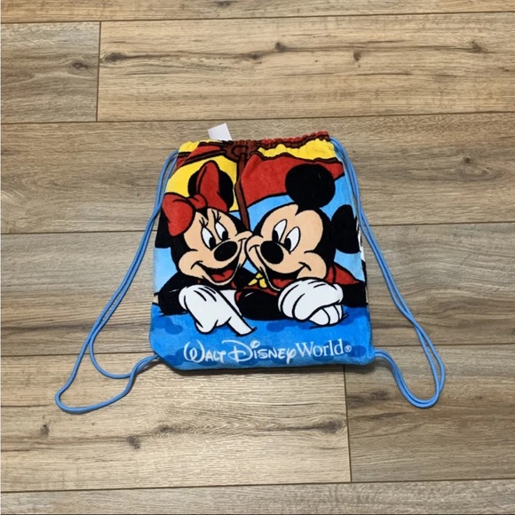 Disney Parks Beach Towel Backpack Mickey Minnie Mouse Goofy Donald Duck - Picture 3 of 12